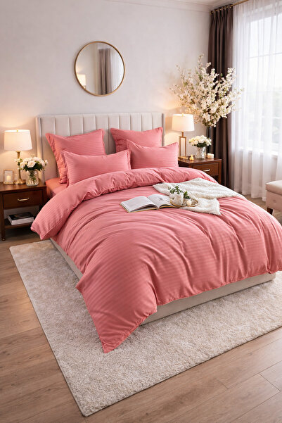 Casa Pucioasa Damasc Finet Bedding Set 6 Pieces, Fitted Sheet, Damasc Finet, ...