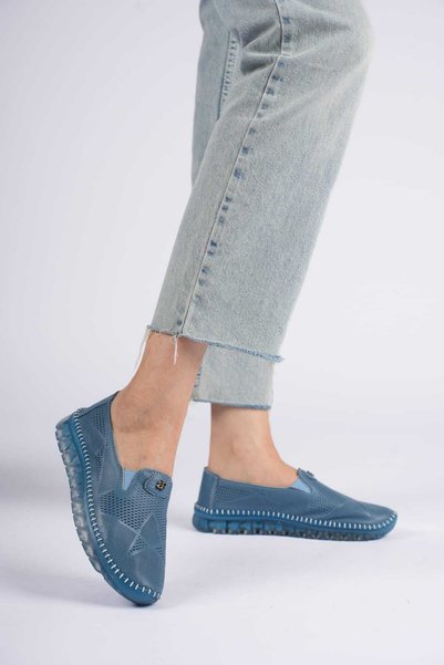 altın moda shoes Genuine Leather Women's Orthopedic Casual Shoes Summer Perforated Breathable Comfortable Women's Shoes