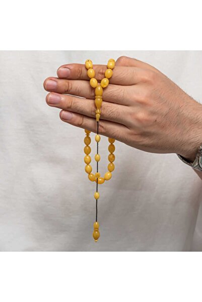 Inure Jewelry Πρεσαριστές κεχριμπαρένιες χάντρες προσευχής