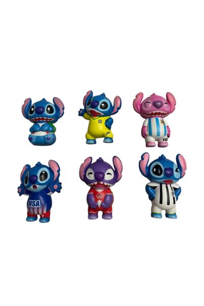 ADIRI SHOP Set 6 figurine colorate cu personaje desene animate, jucării squis...