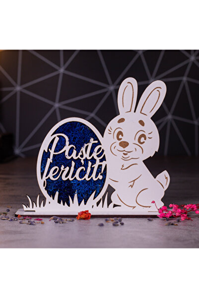 Creators of Crafts Easter Decoration – Bunny and Egg with Lichens, "Happy Eas...