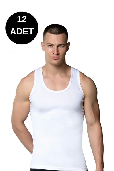 GÜMÜŞ 3001 Men's Classic T-Shirt Combed Cotton Pack of 12 - White