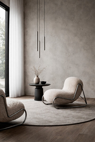 Endeco Design Metal Tasarım İskandinav Berjer Tekli Koltuk