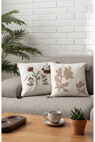 SWITA Home Design Double Combination Punch Embroidered Throw Pillow Cover (pa...