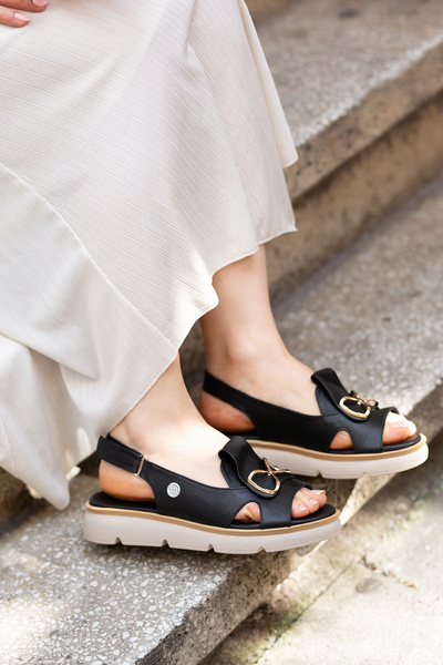 Mammamia ERN 0053 EREN SHOES&BAG Σανδάλια από γνήσιο δέρμα με αγκράφα και λου...