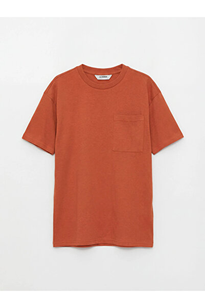 LC Waikiki Lcw kids orange bicycle collar pocketed boy's t-shirt