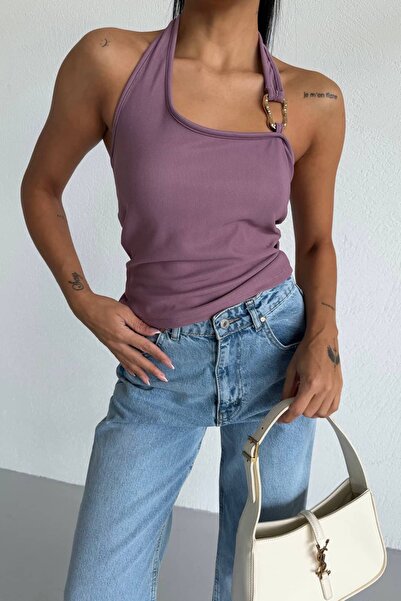 bb butik basic Buckle Detailed Blouse F2332