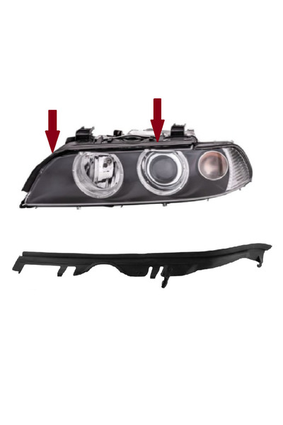 CESAUTO BMW 5 SERİSİ E39 (01-03) HELLA FAR ÜST LASTİK FİTİL TAKIMI SOL SIFIR