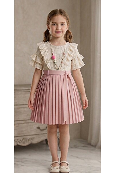 BEGONYA BEBECE KIDS Καλοκαιρινό φόρεμα για κορίτσια, εποχιακό φόρεμα, δαντελω...