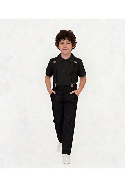 BLACK SWALLOW Erkek Çocuk 23 Nisan 29 Ekim Yakalı Tişört -Siyah Pantolon ve A...