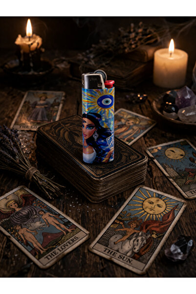 Holografik Tasarım Çakmak Kılıfı Sticker – Mystic Blue Özel Seri