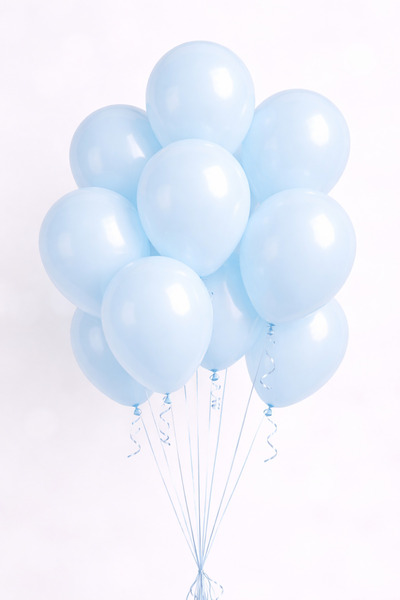 Baloncu Nene Pastel Blue Balloon 20 Pieces Birthday Party Decoration Baby Sho...