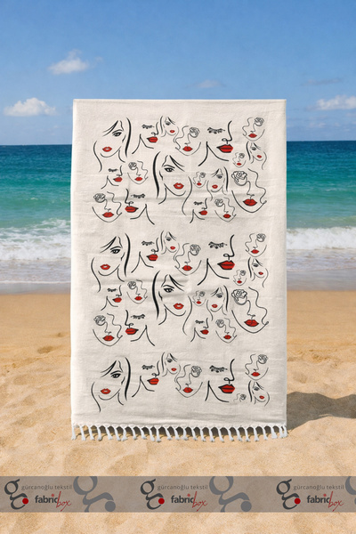 Fabric Box 100% Natural Bamboo Muslin Printed Peshtemal Bath Towel Turkish To...