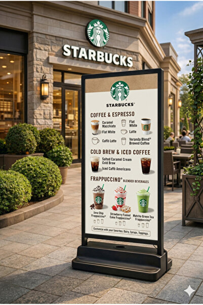 Grand City Media ستاند الإعلاني المضيء بقاعدة تعبئة ماء - وجهين 60×120سم.