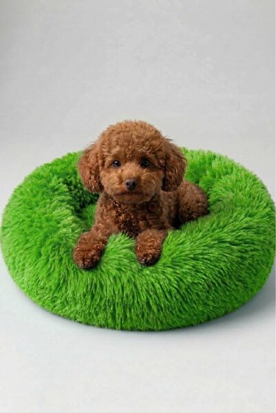 United Colors of Benetton BNTMKT-0012-2-GR Uzun Kürklü Donut Kedi&Köpek Yatağ...