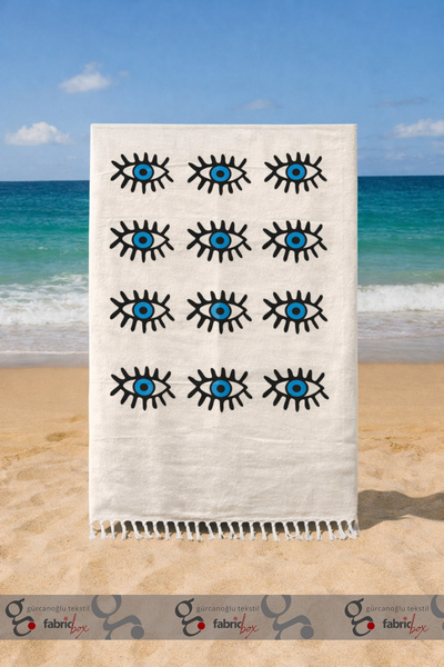 Fabric Box 100% Natural Bamboo Muslin Printed Peshtemal Bath Towel Turkish To...