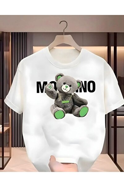 LELVANİ Women Milano Bear Printed Tshirt