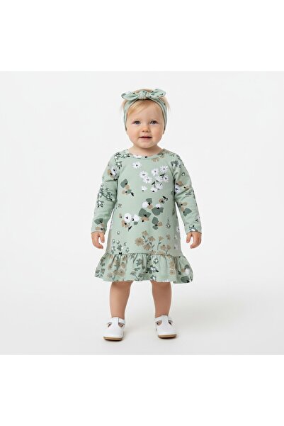 SeaBubbles Floral Long Sleeve Baby Girl Dress