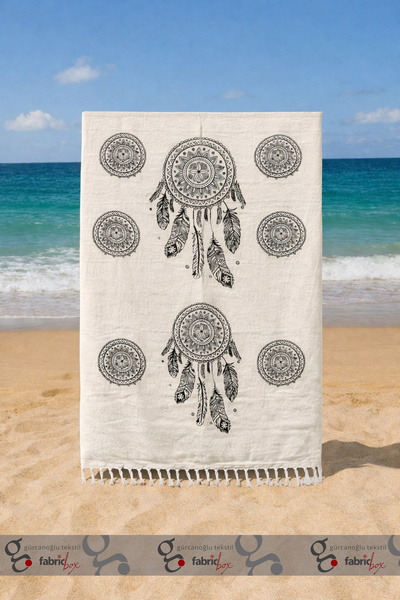 Fabric Box 100% Natural Bamboo Muslin Printed Peshtemal Bath Towel Turkish To...