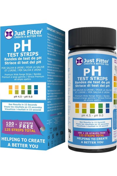 JUST Fitter pH Test Strips for Testing Alkaline and Acid Levels in The Body