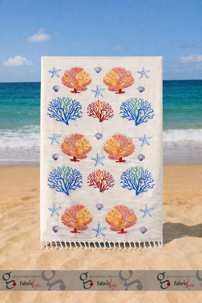 Fabric Box 100% Natural Bamboo Muslin Printed Peshtemal Bath Towel Turkish To...