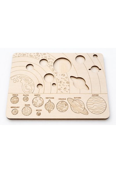 ÇAKRA Solar System Educational Puzzle Set-Educational Set-Natural Wooden Puzzle