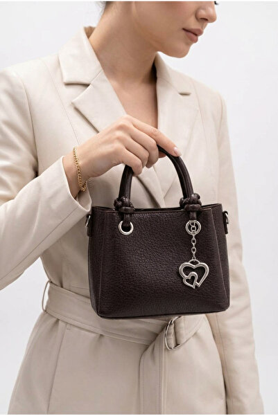 Çanta Trend Mini Size Heart Accessory Detail Long Arm Strap Crossed Hands and...