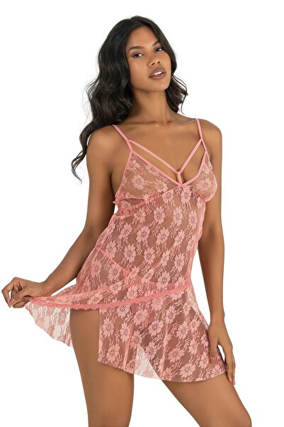 PRIMODA امرأة، مرجانية، قصيرة، ثوب نوم من التول