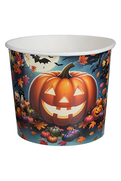 OEM Galeata Snack Petrecere din Carton cu Model Dovleac de Halloween 1800ml