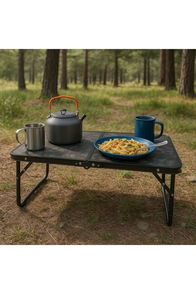 OEM Black Aluminum Folding Table 64x42x30cm