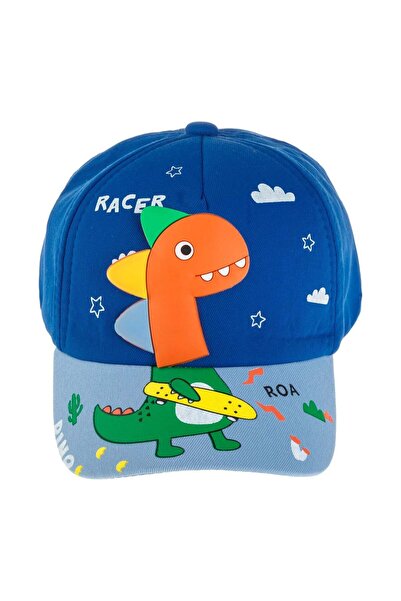 OEM Blue Bleu 3D Dinosaur Racer Cap for Kids
