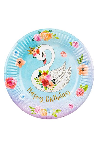 OEM Swan Cardboard Plates 23 centimeters - 6pcs