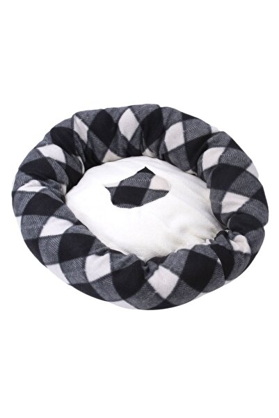 OEM Black and White Checkered Culcus Cat Bed Ø47x12cm