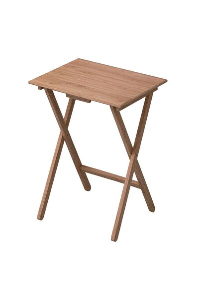 OEM Αναδιπλούμενο Τραπέζι Φυσικού Χρώματος 47x37x60εκ.