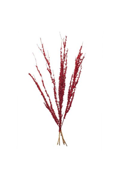 OEM Χριστουγεννιάτικο διακοσμητικό κλαδί με κόκκινα μούρα 1 μέτρο