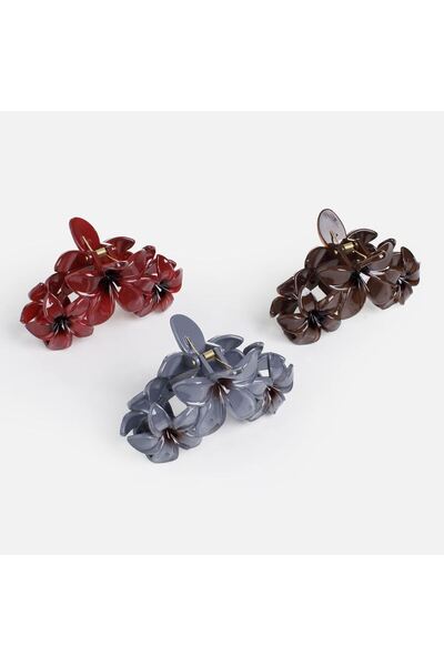 OEM Κλάμερ μαλλιών με 3 λουλούδια για Γυναίκες 11 εκατοστά - 3 τεμάχια