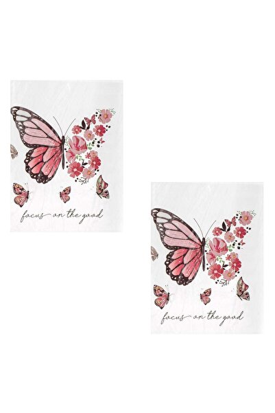 OEM Transparent A4 Covers with Pink Butterfly Pattern - 2pcs