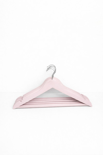 ZÜMHA Umerașe din lemn roz, anti-alunecare, durabile, pentru haine, pachet de 10