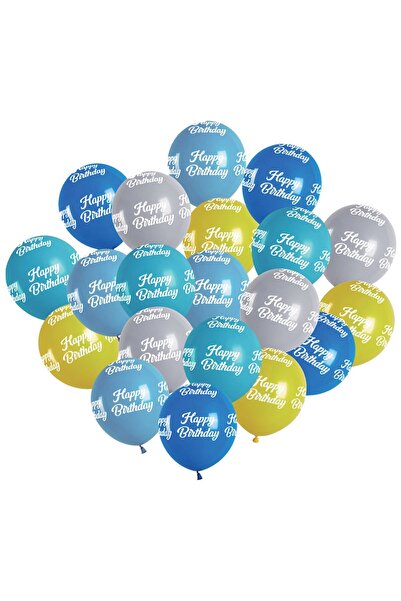 OEM Colorful Party Balloons "Happy Birthday" Boy 23cm - 20pcs