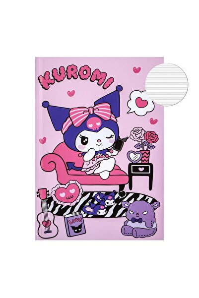 OEM Τετράδιο Α5 Λιλά Ροζ με σχέδιο Κουρόμι - 80 φύλλα