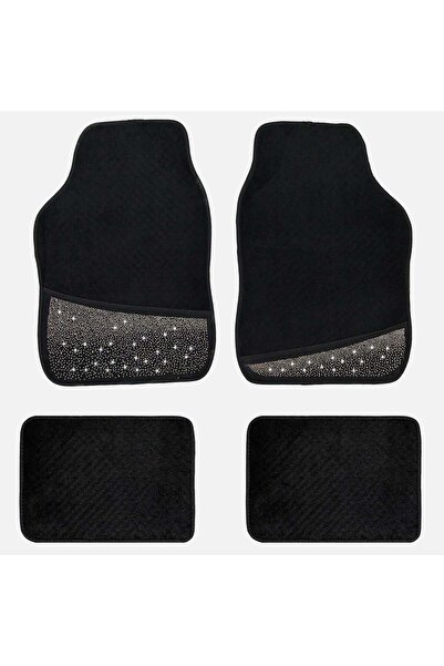 OEM Σετ μαύρων πατακιών αυτοκινήτου από μοκέτα με στρας - 4 τεμάχια