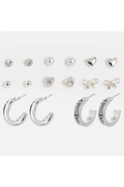 OEM Cercei pentru Femei de Culoare Argintie Margele cu Strasuri Inimi pentru ...