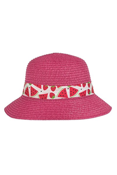 OEM Fuchsia Hat with Watermelon Pattern Ribbon for Children