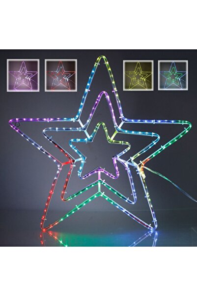 OEM Φωτιζόμενο LED Αστέρι & Πρόγραμμα για Σωλήνα 56x56εκ. - Πολύχρωμο