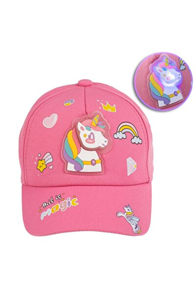 OEM Sapca Roz cu Model Unicorn & Lumina pentru Bebelusi