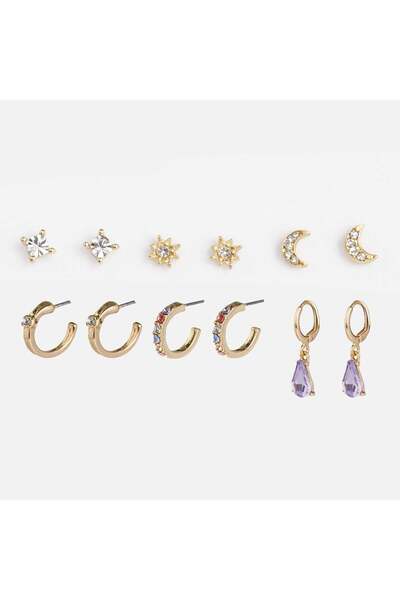 OEM Cercei de Culoare Aurie Diverse Modele cu Strasuri Glitter pentru Femei -...