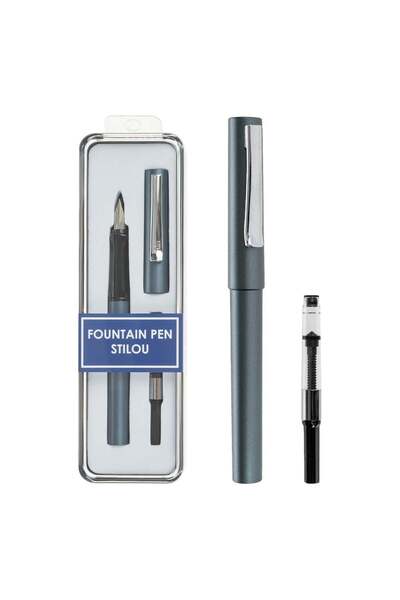 OEM Matte Dark Blue Pen & Ink Refill Set