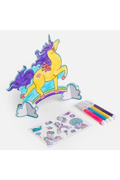 OEM Δημιουργικό Σετ Τρισδιάστατου Μονόκερου με 4 Μαρκαδόρους & Αυτοκόλλητα