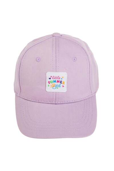 OEM Sapca din Bumbac Lila cu Vinieta "Little Summer Girl" pentru Bebelusi
