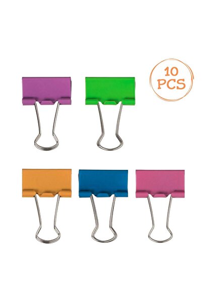 OEM Multicolored Metal Office Clips 32mm - 10pcs